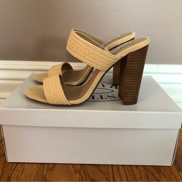 NWT Steve Madden Callen Raffia Heels - Picture 3 of 8